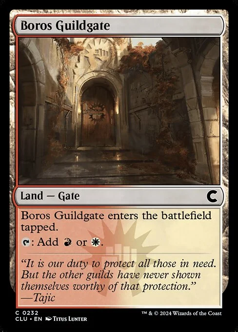 Boros Guildgate, carta Magic di tipo Land — Gate illustrata da Titus Lunter