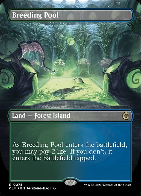 Breeding Pool, carta Magic di tipo Land — Forest Island illustrata da Yeong-Hao Han