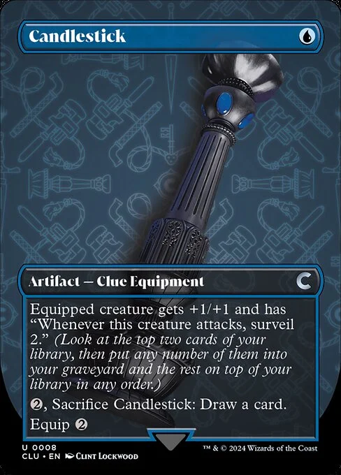 Candlestick, carta Magic di tipo Artifact — Clue Equipment illustrata da Clint Lockwood
