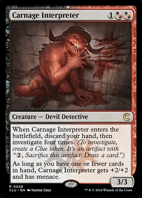 Carnage Interpreter, carta Magic di tipo Creature — Devil Detective illustrata da Justine Cruz
