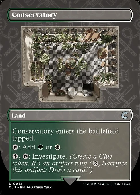 Conservatory, carta Magic di tipo Land illustrata da Arthur Yuan