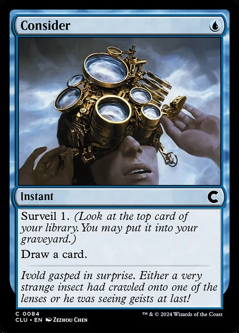 Consider, carta Magic di tipo Instant illustrata da Zezhou Chen