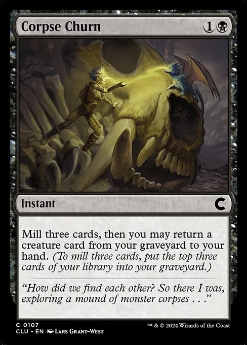 Corpse Churn, carta Magic di tipo Instant illustrata da Lars Grant-West