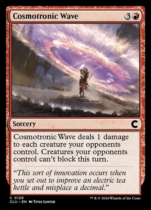 Cosmotronic Wave, carta Magic di tipo Sorcery illustrata da Titus Lunter