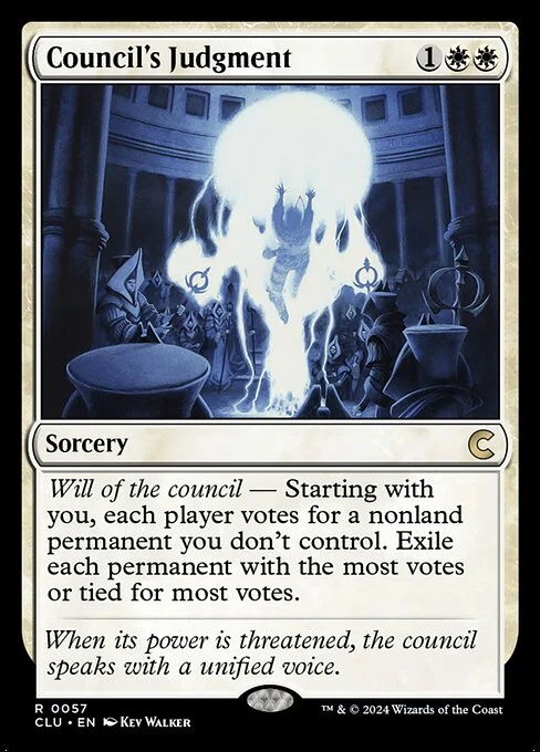 Council's Judgment, carta Magic di tipo Sorcery illustrata da Kev Walker