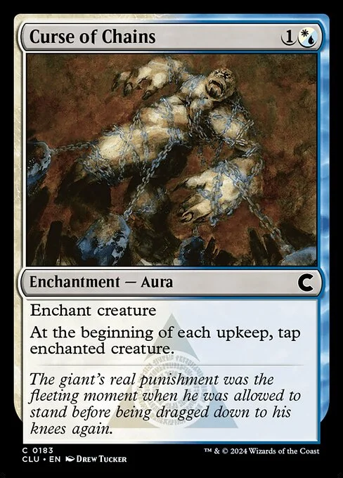 Curse of Chains, carta Magic di tipo Enchantment — Aura illustrata da Drew Tucker