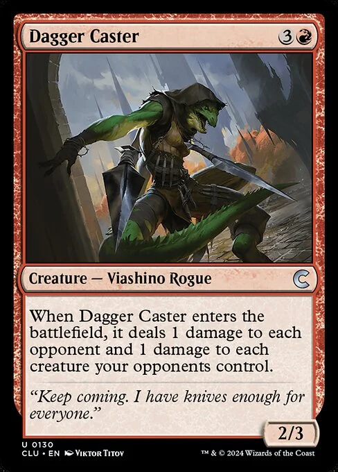 Dagger Caster, carta Magic di tipo Creature — Lizard Rogue illustrata da Viktor Titov
