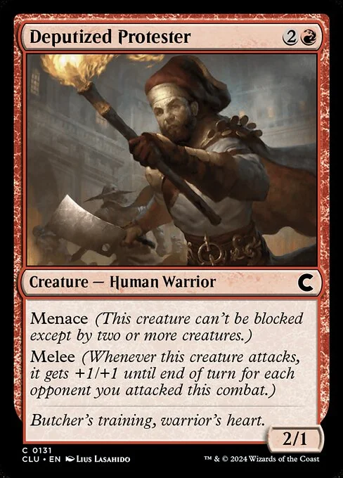 Deputized Protester, carta Magic di tipo Creature — Human Warrior illustrata da Lius Lasahido