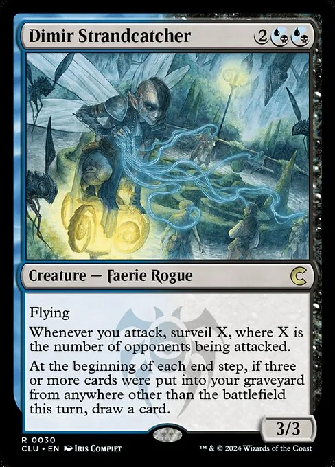 Dimir Strandcatcher, carta Magic di tipo Creature — Faerie Rogue illustrata da Iris Compiet