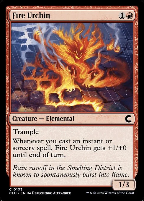 Fire Urchin, carta Magic di tipo Creature — Elemental illustrata da Deruchenko Alexander