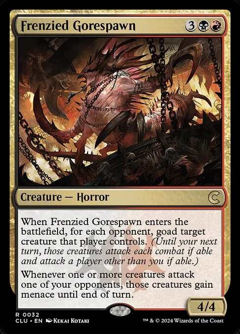 Frenzied Gorespawn, carta Magic di tipo Creature — Horror illustrata da Kekai Kotaki