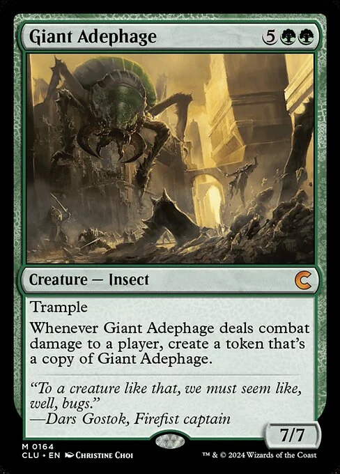 Giant Adephage, carta Magic di tipo Creature — Insect illustrata da Christine Choi