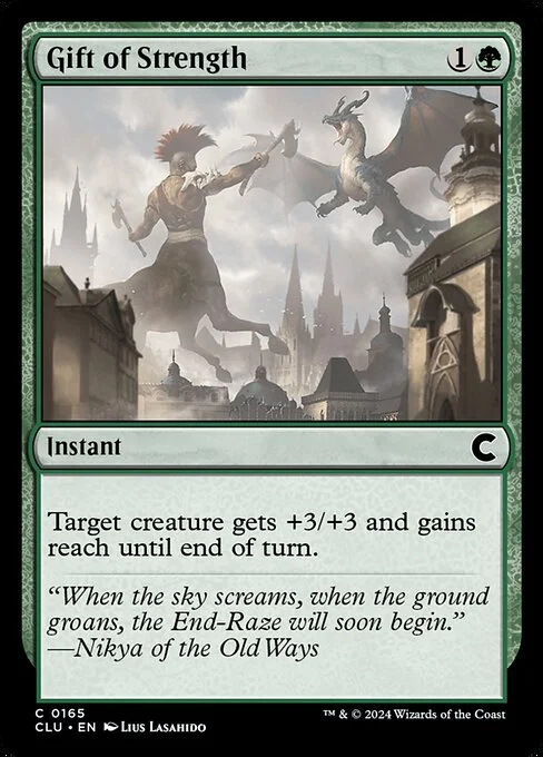 Gift of Strength, carta Magic di tipo Instant illustrata da Lius Lasahido