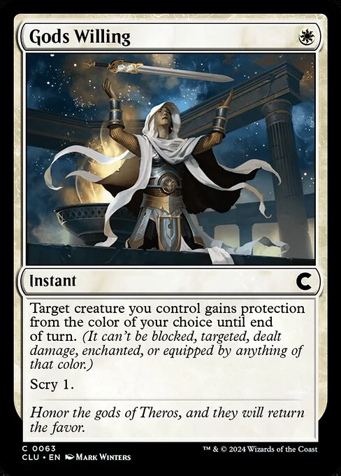 Gods Willing, carta Magic di tipo Instant illustrata da Mark Winters
