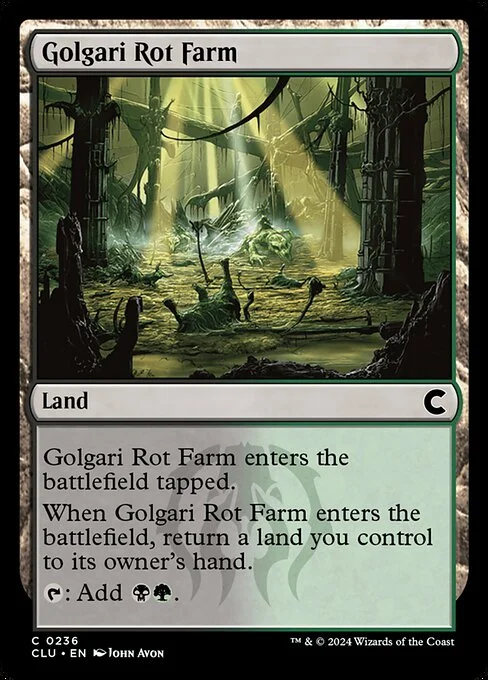 Golgari Rot Farm, carta Magic di tipo Land illustrata da John Avon