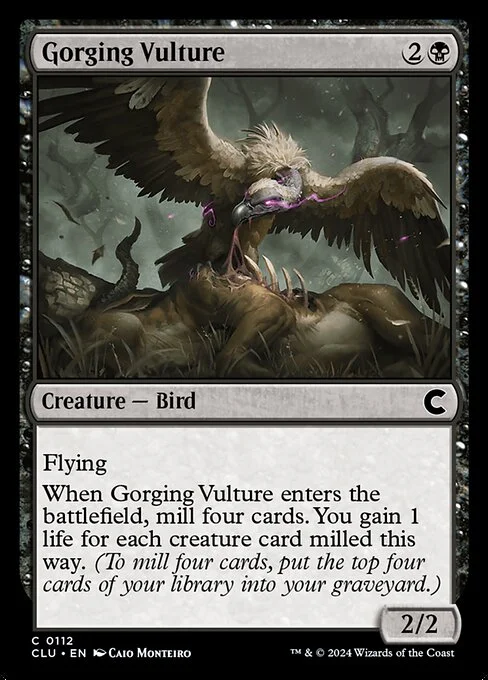Gorging Vulture, carta Magic di tipo Creature — Bird illustrata da Caio Monteiro