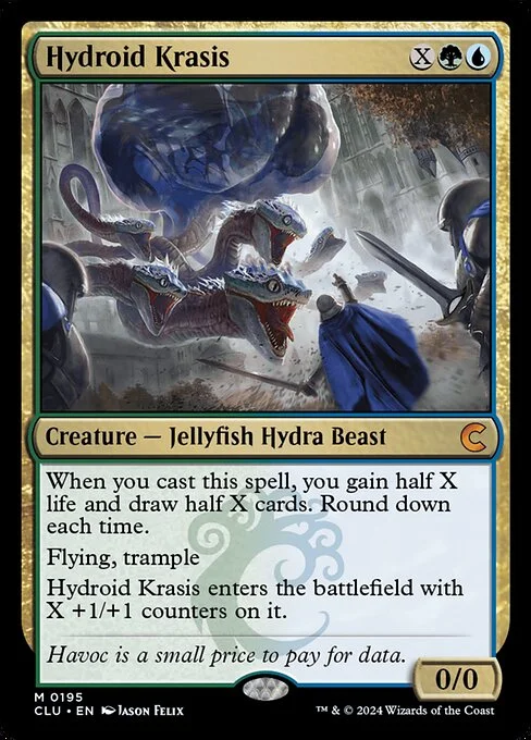 Hydroid Krasis, carta Magic di tipo Creature — Jellyfish Hydra Beast illustrata da Jason Felix