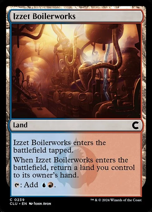 Izzet Boilerworks, carta Magic di tipo Land illustrata da John Avon