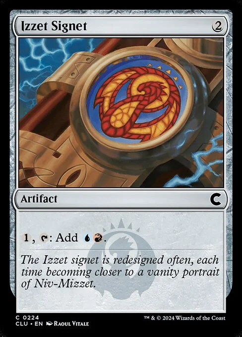 Izzet Signet, carta Magic di tipo Artifact illustrata da Raoul Vitale