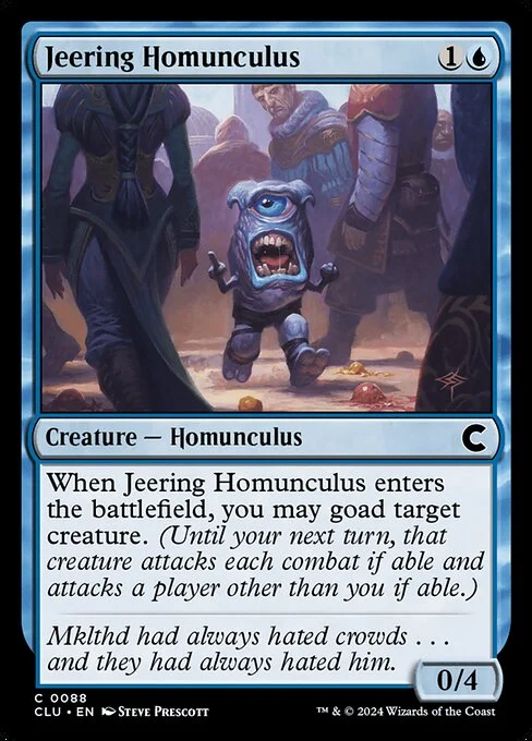 Jeering Homunculus, carta Magic di tipo Creature — Homunculus illustrata da Steve Prescott