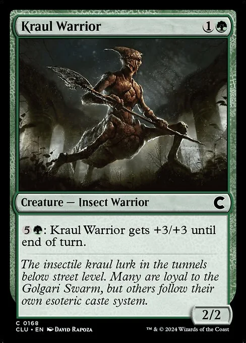 Kraul Warrior, carta Magic di tipo Creature — Insect Warrior illustrata da David Rapoza