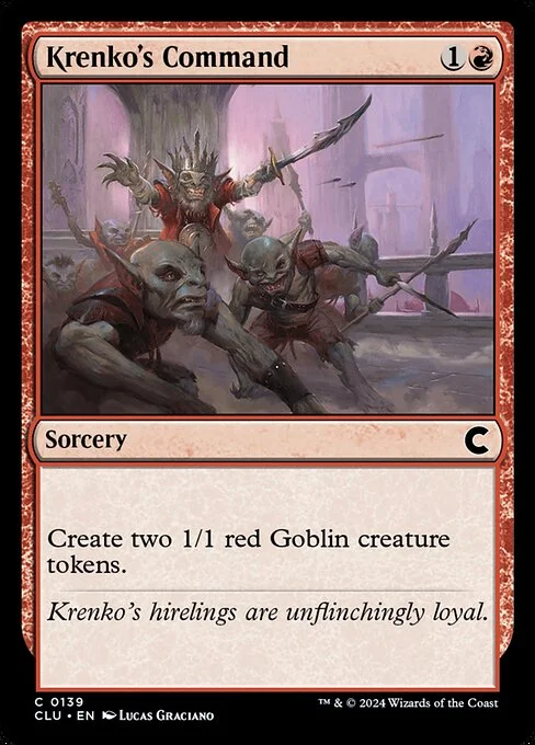 Krenko's Command, carta Magic di tipo Sorcery illustrata da Lucas Graciano