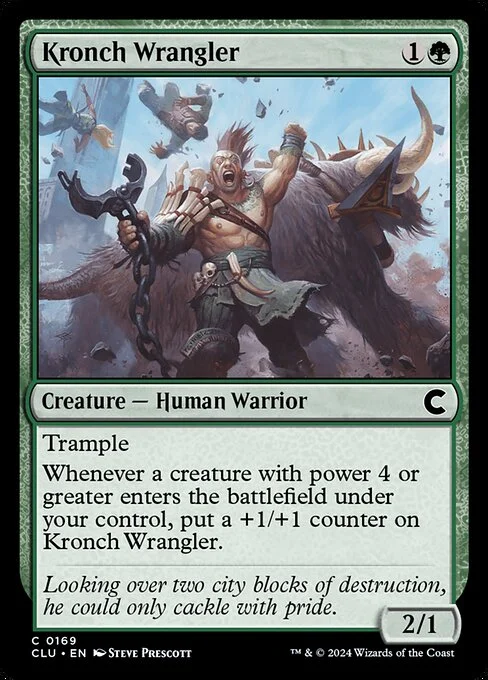 Kronch Wrangler, carta Magic di tipo Creature — Human Warrior illustrata da Steve Prescott