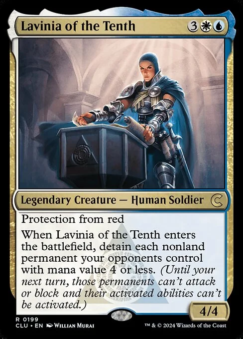 Lavinia of the Tenth, carta Magic di tipo Legendary Creature — Human Soldier illustrata da Willian Murai