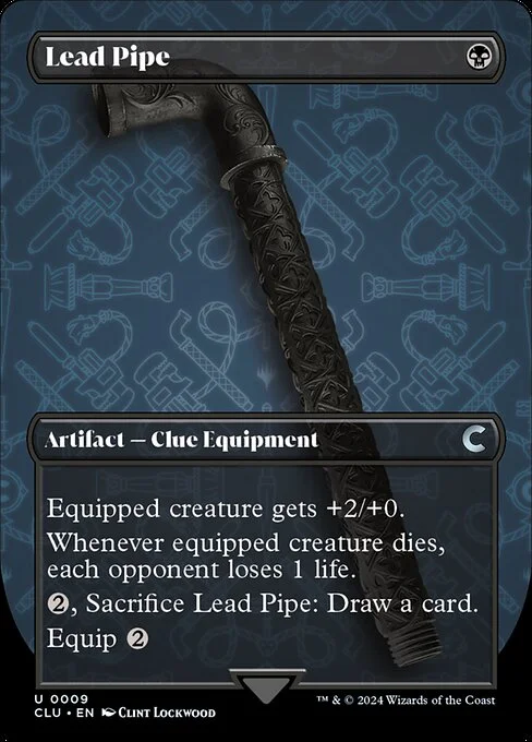 Lead Pipe, carta Magic di tipo Artifact — Clue Equipment illustrata da Clint Lockwood