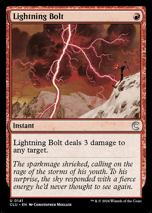 Lightning Bolt, carta Magic di tipo Instant illustrata da Christopher Moeller