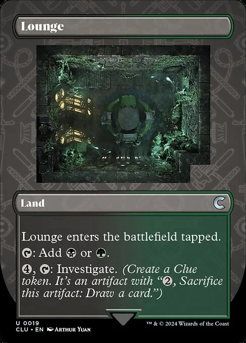 Lounge, carta Magic di tipo Land illustrata da Arthur Yuan