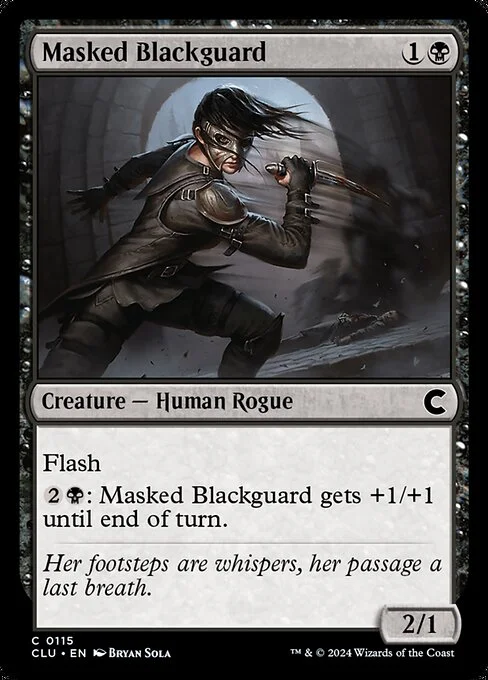 Masked Blackguard, carta Magic di tipo Creature — Human Rogue illustrata da Bryan Sola