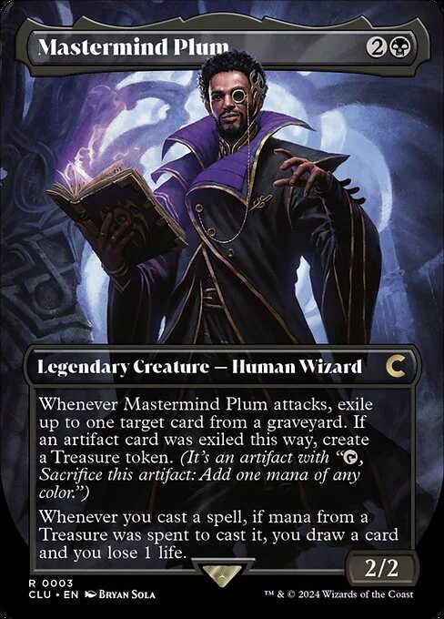 Mastermind Plum, carta Magic di tipo Legendary Creature — Human Wizard illustrata da Bryan Sola