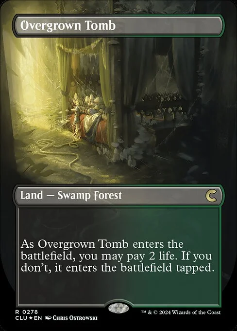 Overgrown Tomb, carta Magic di tipo Land — Swamp Forest illustrata da Chris Ostrowski