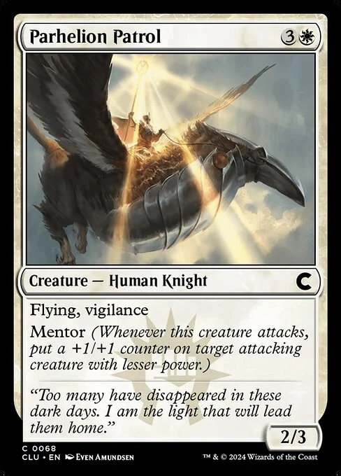 Parhelion Patrol, carta Magic di tipo Creature — Human Knight illustrata da Even Amundsen