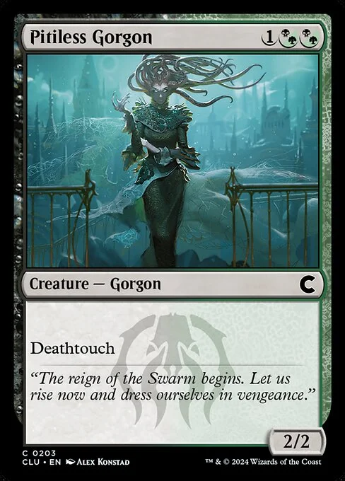 Pitiless Gorgon, carta Magic di tipo Creature — Gorgon illustrata da Alex Konstad
