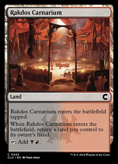Rakdos Carnarium, carta Magic di tipo Land illustrata da John Avon