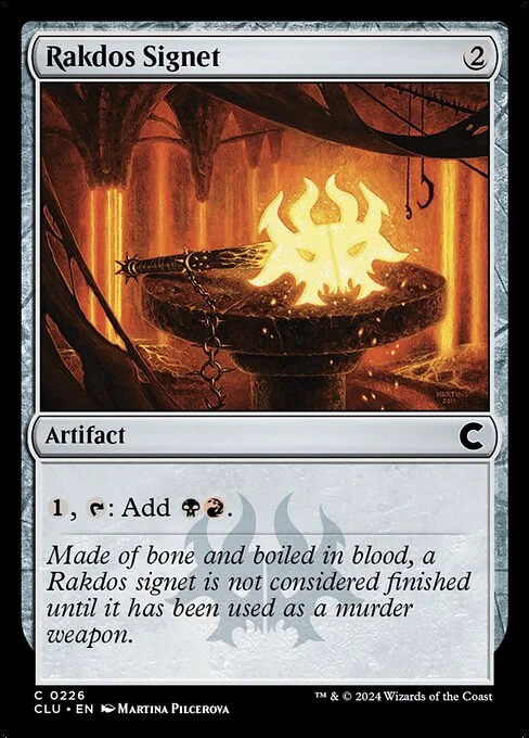 Rakdos Signet, carta Magic di tipo Artifact illustrata da Martina Pilcerova
