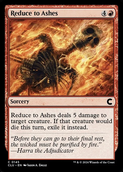 Reduce to Ashes, carta Magic di tipo Sorcery illustrata da Jason A. Engle