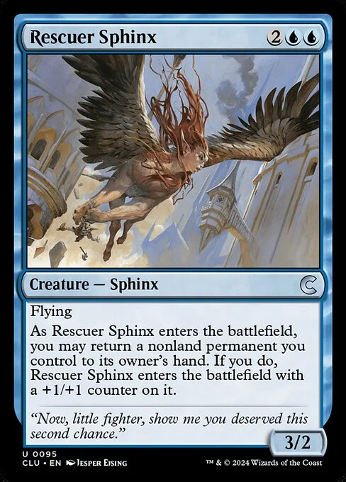 Rescuer Sphinx, carta Magic di tipo Creature — Sphinx illustrata da Jesper Ejsing