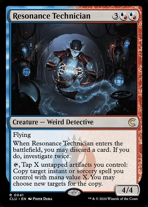 Resonance Technician, carta Magic di tipo Creature — Weird Detective illustrata da Piotr Dura