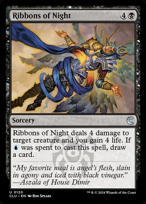 Ribbons of Night, carta Magic di tipo Sorcery illustrata da Ron Spears