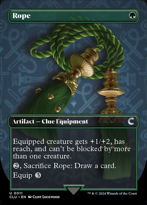 Rope, carta Magic di tipo Artifact — Clue Equipment illustrata da Clint Lockwood