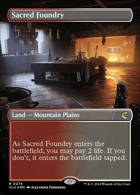 Sacred Foundry, carta Magic di tipo Land — Mountain Plains illustrata da Alexander Forssberg