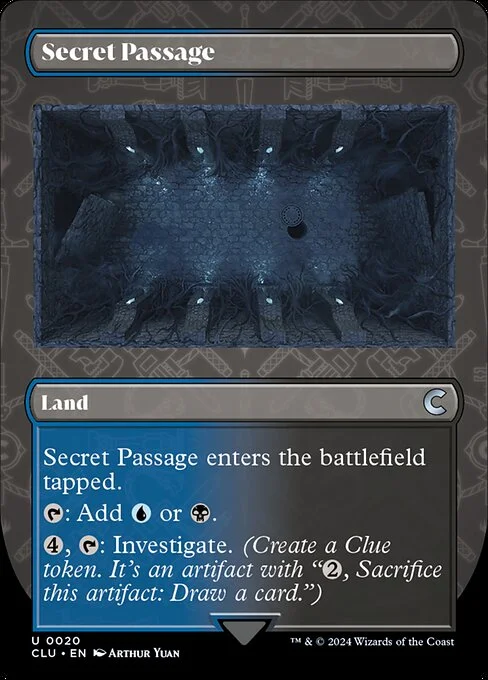 Secret Passage, carta Magic di tipo Land illustrata da Arthur Yuan