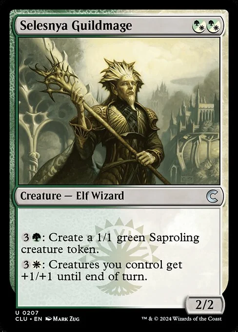Selesnya Guildmage, carta Magic di tipo Creature — Elf Wizard illustrata da Mark Zug
