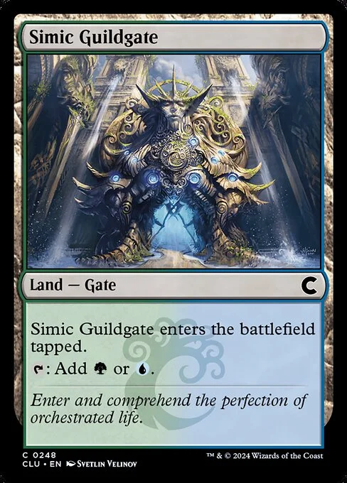 Simic Guildgate, carta Magic di tipo Land — Gate illustrata da Svetlin Velinov