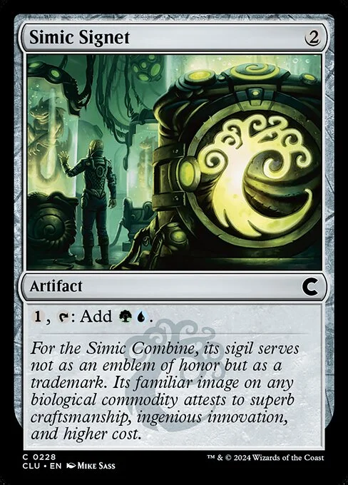 Simic Signet, carta Magic di tipo Artifact illustrata da Mike Sass
