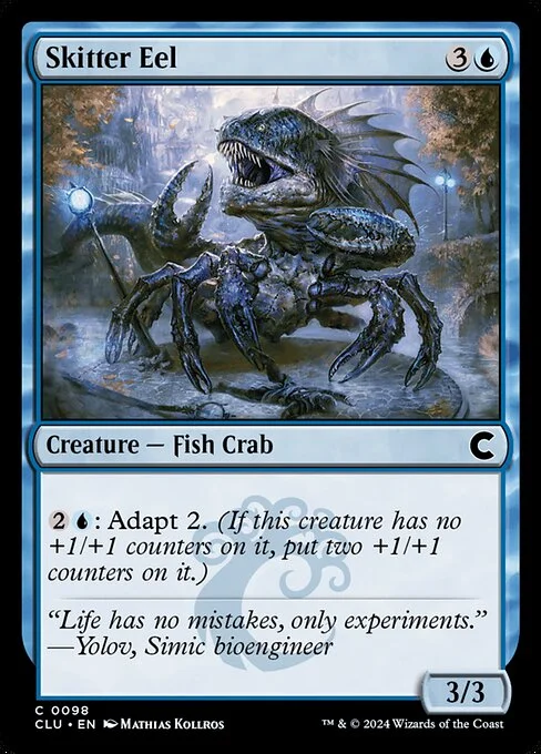 Skitter Eel, carta Magic di tipo Creature — Fish Crab illustrata da Mathias Kollros