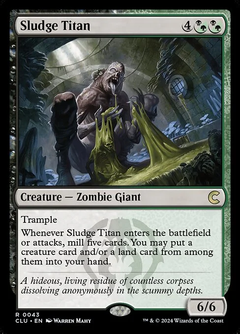 Sludge Titan, carta Magic di tipo Creature — Zombie Giant illustrata da Warren Mahy
